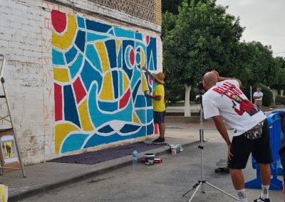 Mural MAU Muestra de Arte Urbano Hipólito Viana Coria del Río 2022 Santi Buades Art NFT